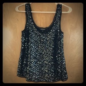 Express Black Crop Top